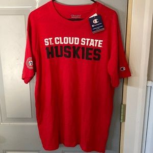 Red, St. Cloud State University, Champion T-Shirt